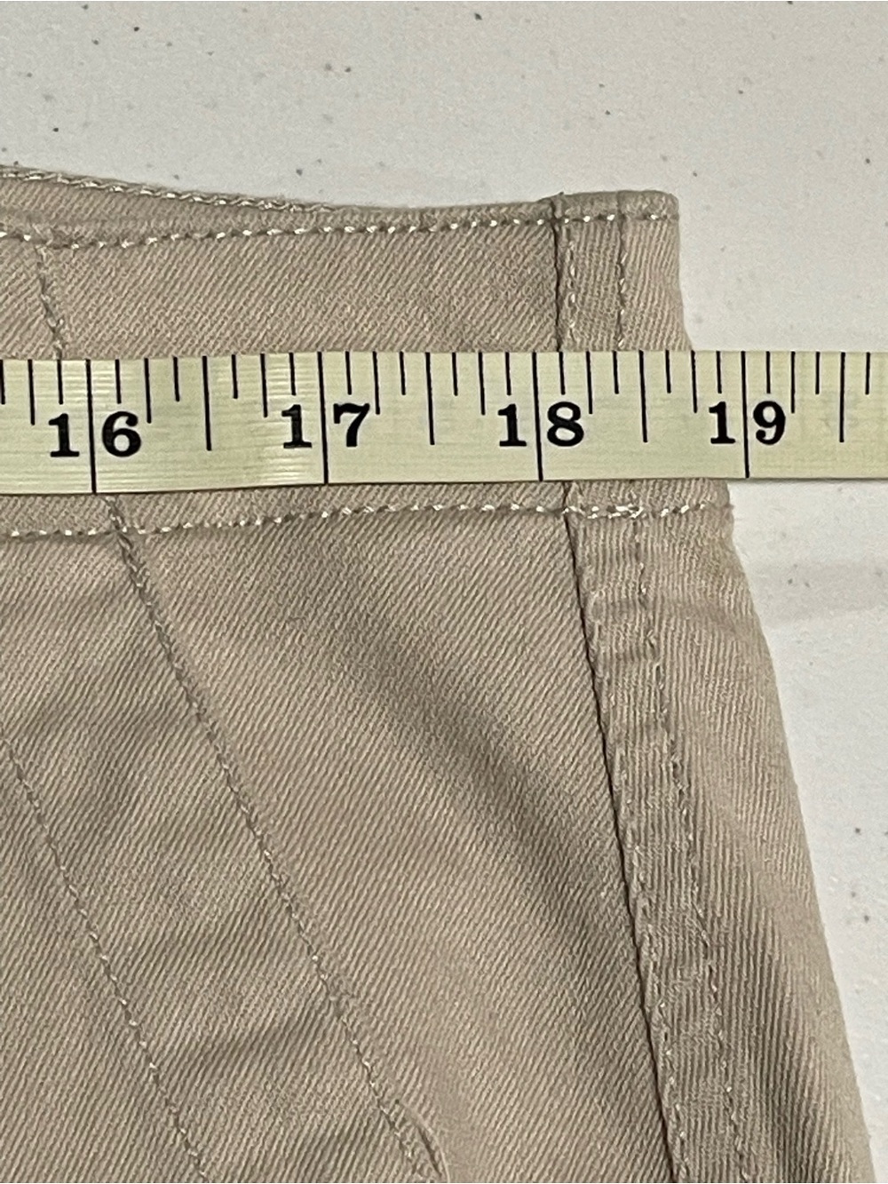 Liverpool LA Cottagecore Cute & Casual Sz 14 Khaki Mini Skirt Front Pockets - Picture 10 of 11